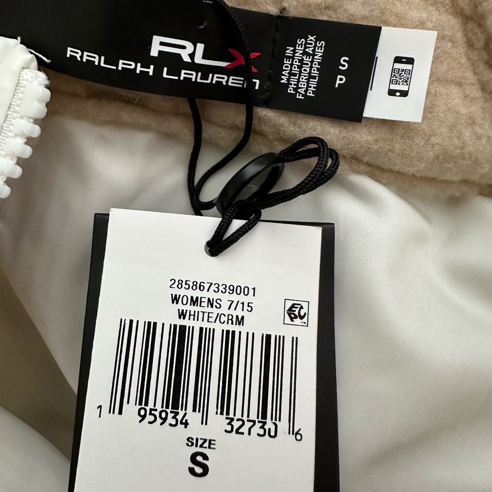 Polo Ralph Lauren RLX Golf Chic Cream Athletic Fleece Jacket Women’s Size Small - Picture 8 of 9